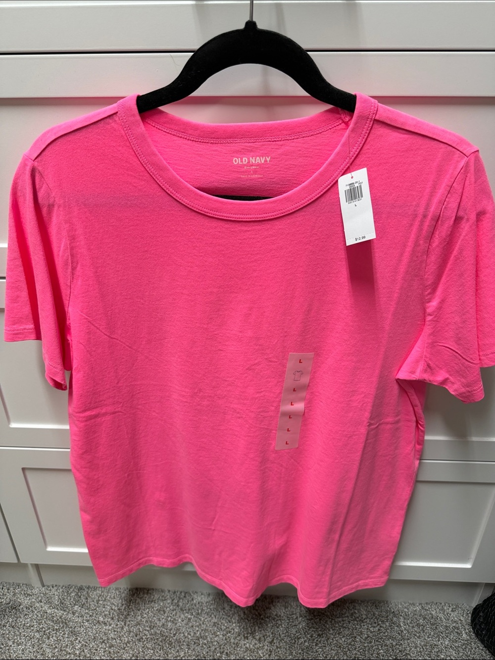 Old Navy Neon Pink Short Sleeve Crew Tee